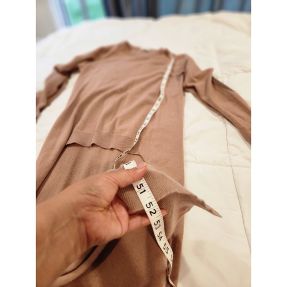 Brunello Cucinelli 100% Cashmere Sweater Dress Brown Long Sleeve Italy M - Picture 9 of 11